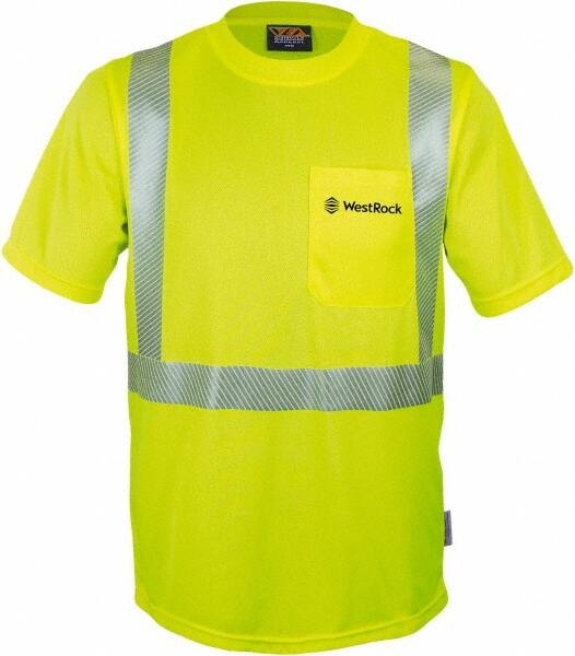 Work Shirt: High-Visibility, 5X-Large, Polyester, High-Visibility Lime, 1 Pocket MPN:102CTLM5TWRBK01