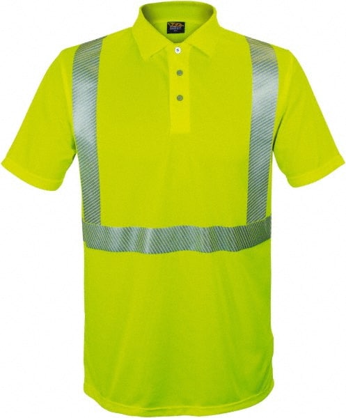 Work Shirt: High-Visibility, Large, Polyester, High-Visibility Lime MPN:302CTLMLG