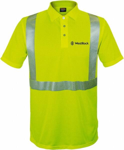 Work Shirt: High-Visibility, Medium, Polyester, High-Visibility Lime MPN:302CTLMMDWRBK01