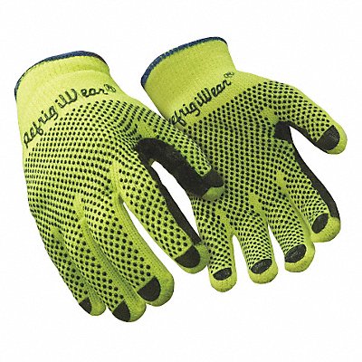 Glove Dot Grip Hivis Lime Large PR MPN:0310RHVLLAR