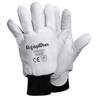 Leather Gloves Gray L PR MPN:0250RGRALAR