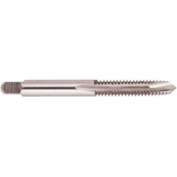 Spiral Point Tap: #4-40, UNC, 2 Flutes, Plug, High Speed Steel, Bright Finish MPN:008079AS