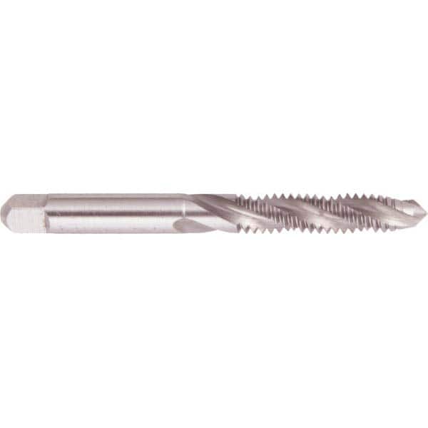 Spiral Flute Tap: #4-48, UNF, 2 Flute, Plug, 2B Class of Fit, High Speed Steel, Bright/Uncoated MPN:008098AS