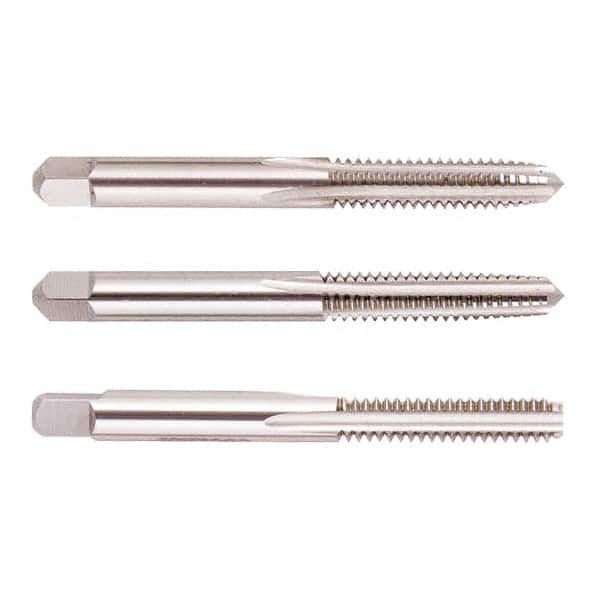 Tap Set: #8-36 UNF, 4 Flute, Bottoming Plug & Taper, High Speed Steel MPN:008916AS