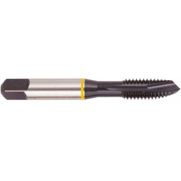 Spiral Point Tap: 1/4-20, UNC, 2 Flutes, Plug, 2B, Vanadium High Speed Steel, Oxide Finish MPN:030005TC