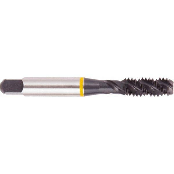 Spiral Flute Tap: 1/2-13, UNC, 3 Flute, Bottoming, 2B Class of Fit, High Speed Steel, Oxide Finish MPN:030071TC