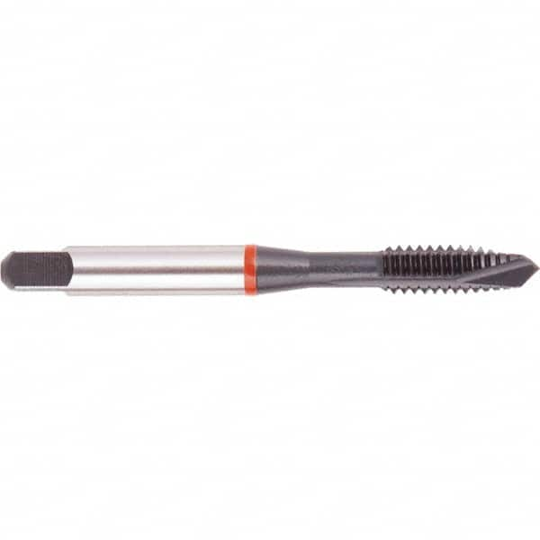 Spiral Point Tap: #4-40, UNC, 2 Flutes, Plug, 2B/3B, High Speed Steel, Oxide Finish MPN:030400TC