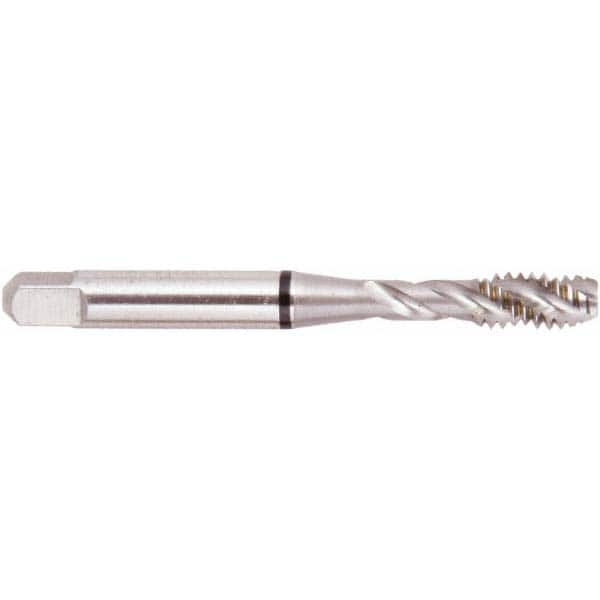 Spiral Flute Tap: #4-48, UNF, 2 Flute, Bottoming, 2B Class of Fit, High Speed Steel, Bright/Uncoated MPN:033001TC