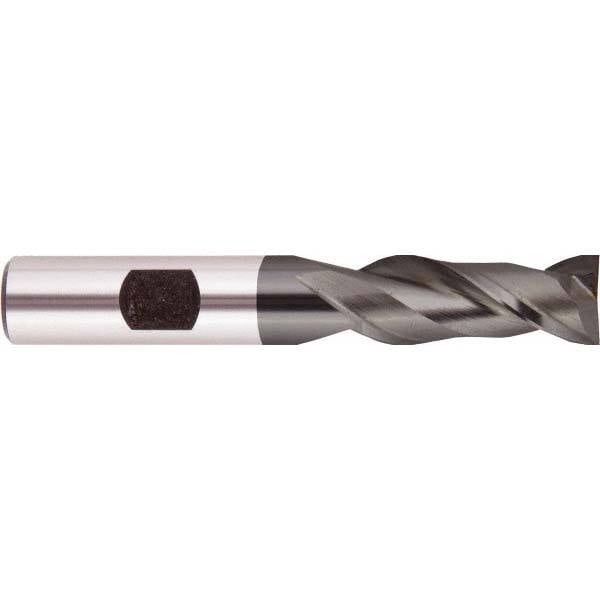 Square End Mill: 17/64'' Dia, 9/16'' LOC, 3/8'' Shank Dia, 2-1/2'' OAL, 2 Flutes, High Speed Steel MPN:050507AM88