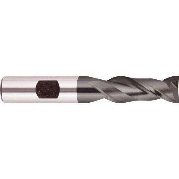 Square End Mill: 5/8'' Dia, 1-5/16'' LOC, 5/8'' Shank Dia, 3-3/4'' OAL, 2 Flutes, High Speed Steel MPN:050536AM88