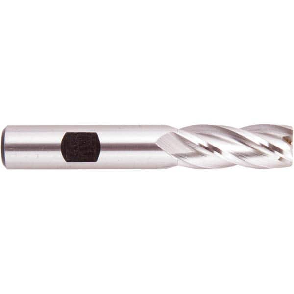 Square End Mill: 3/16'' Dia, 1/2'' LOC, 3/8'' Shank Dia, 2-3/8'' OAL, 4 Flutes, High Speed Steel MPN:050953AM