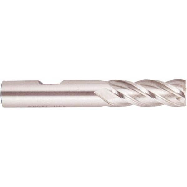 Square End Mill: 1/8'' Dia, 3/8'' LOC, 3/8'' Shank Dia, 2-5/16'' OAL, 4 Flutes, Cobalt MPN:051915JM