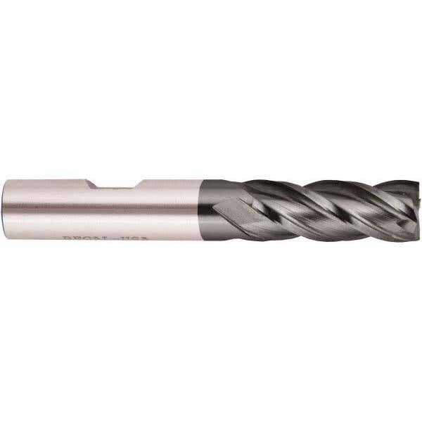 Square End Mill: 7/16'' Dia, 1'' LOC, 3/8'' Shank Dia, 2-11/16'' OAL, 4 Flutes, Cobalt MPN:051928JM88