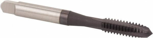 Spiral Point Tap: #6-32, UNC, 3 Flutes, Plug, 2B, Powdered Metal, TiAlN Finish MPN:072301MS