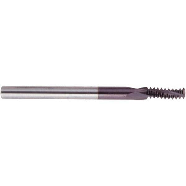 Helical Flute Thread Mill: 1/4-20, Internal & External, 3 Flute, Solid Carbide MPN:086002TM