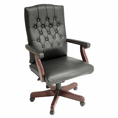 Exec Chair Vinyl Black 18-22 Seat Ht MPN:9040BK