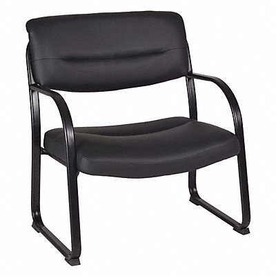 Guest Chair Black Leather 400 lb. MPN:1106BK