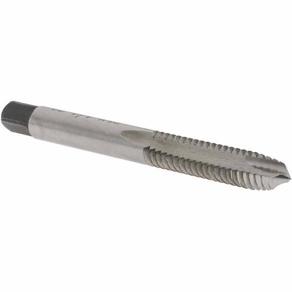 Spiral Point Tap: 1/4-20, 2 Flutes, Plug, High Speed Steel, Bright Finish MPN:32532