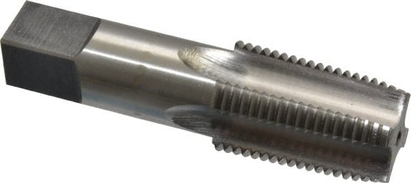 Standard Pipe Tap: 1/2-14, NPT, Regular, 4 Flutes, High Speed Steel, Bright/Uncoated MPN:46122