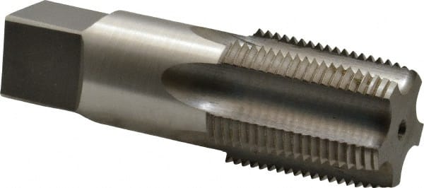 Standard Pipe Tap: 3/4-14, NPT, Regular, 5 Flutes, High Speed Steel, Bright/Uncoated MPN:46128