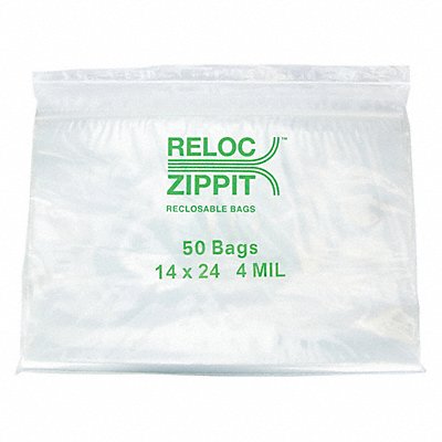 Clear Reclosable Bags 4mil 14 x14 PK250 MPN:4R1424