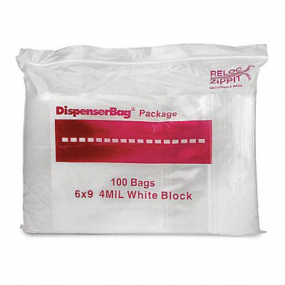 Reclosable Poly Bag Zip Seal PK1000 MPN:4WR69