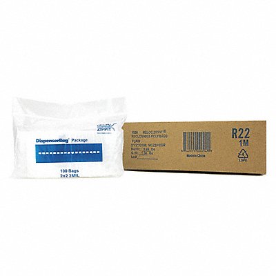 Clear Reclosable Bags 2 mil 2 x2 PK1000 MPN:R22