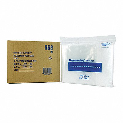 Reclosable Poly Bag Zip Seal PK1000 MPN:R66