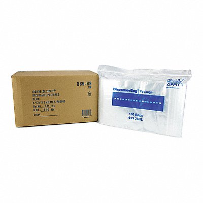 Reclosable Poly Bag Zip Seal PK1000 MPN:R69-HH