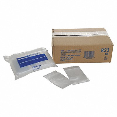 Reclosable Poly Bag Zip Seal PK1000 MPN:WR23