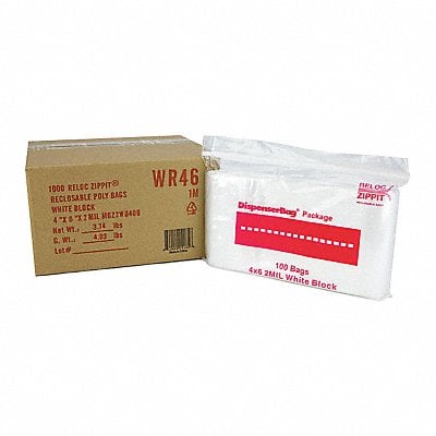 Reclosable Poly Bag Zip Seal PK1000 MPN:WR46