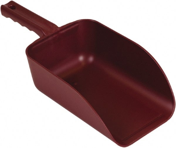 82 oz Red Polypropylene & Semi-Ferrous Additive Flat Bottom Scoop MPN:6500MD4