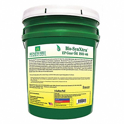 Gear Oil Pail Yellow 5 gal. MPN:82404