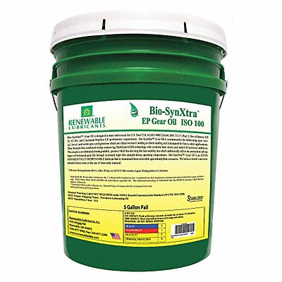 Gear Oil Pail Yellow 5 gal. MPN:82424