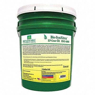 Gear Oil Pail Yellow 5 gal. MPN:82474