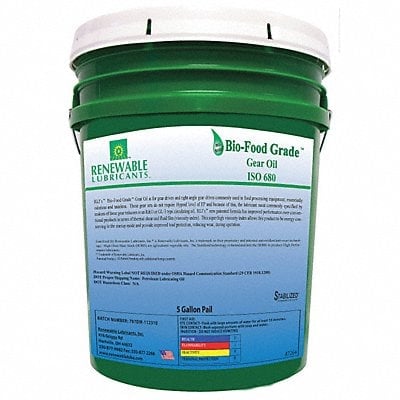 Food Grade Gear Oil 5 Gal MPN:87284