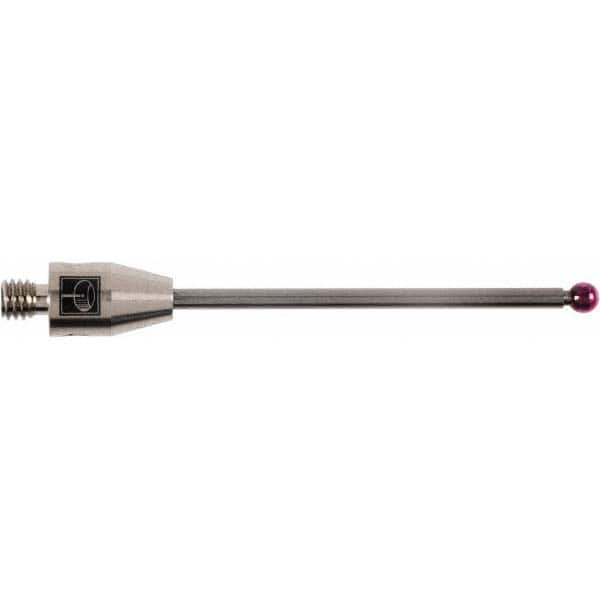 CMM Ball Stylus: 3 mm Ball Dia, 50 mm OAL, M4 MPN:A-5003-3680