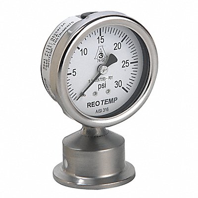 Pressure Gauge 0 to 30 psi 2-1/2In 1-1/2 MPN:SG25ATC15P16