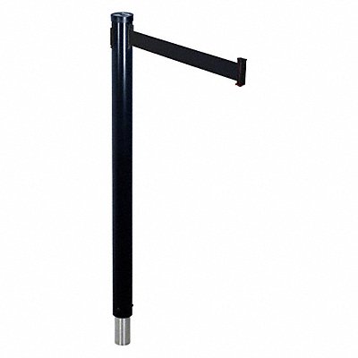 Barrier Post with Belt 10 ft L Black MPN:300RBA-BK