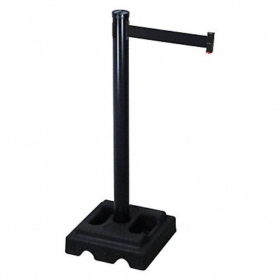 Barrier Post with Belt 10 ft L Black MPN:302PSB-BK