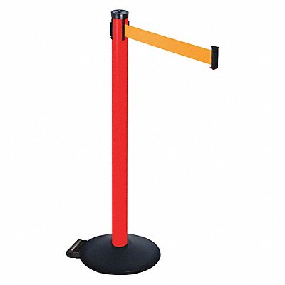 Barrier Post PVC Post Blk Orange Belt MPN:305PRD-OR