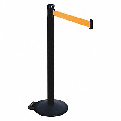 Barrier Post PVC Post Black Orange Belt MPN:305PSB-OR