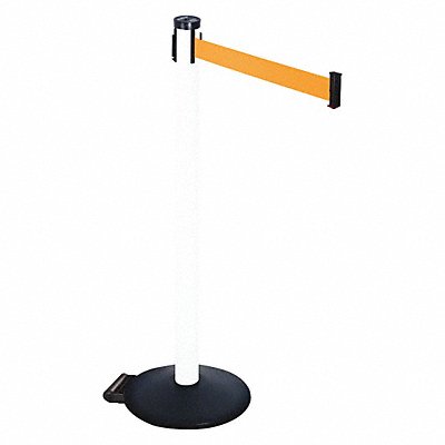 Barrier Post PVC Post Black Orange Belt MPN:305PWH-OR