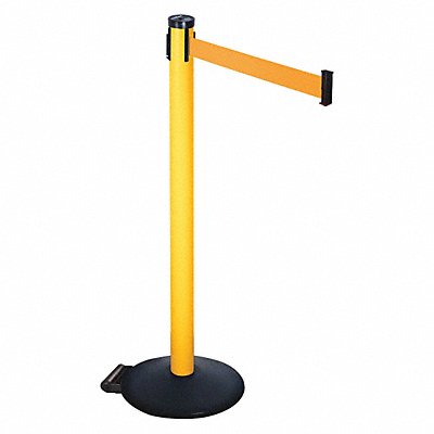 Barrier Post PVC Post Black Orange Belt MPN:305PYW-OR