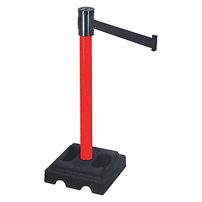 Belt Barrier Square Recycled Rubber PVC MPN:322PRD-BK