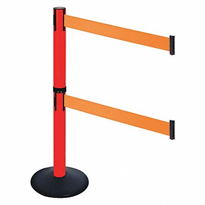 Barrier Post PVC Post Black Orange Belt MPN:331DPRD-OR