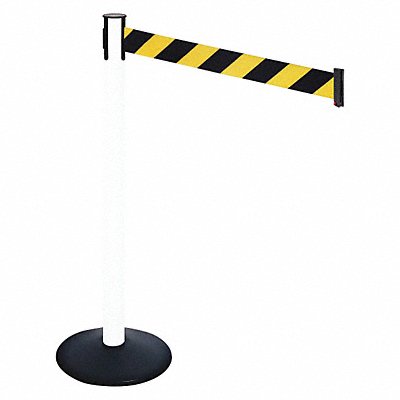 Barrier Post PVC Post Black/Yellow Belt MPN:331PWH-BYD