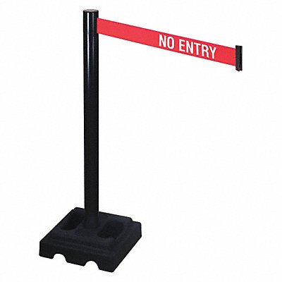 Barrier Post Black No Entry Square MPN:332BA-NE