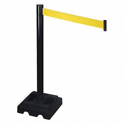 Barrier Post Black Yellow Belt Square MPN:332BA-YW