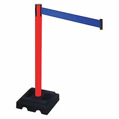 Barrier Post Black Blue Belt Square MPN:332PRD-BL